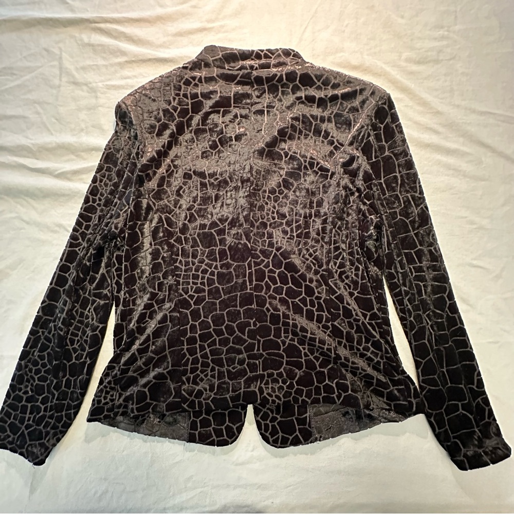 Chic Velvet Patterned Women's Button Down Shirt - image 6
